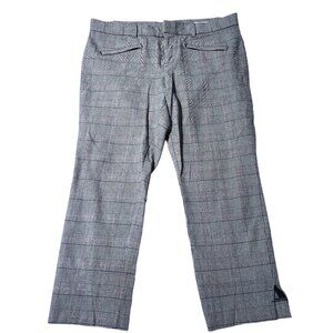 GAP Pants Women’s 16 Black Gray Plaid Signature Skinny Ankle Stretch Flat Front
